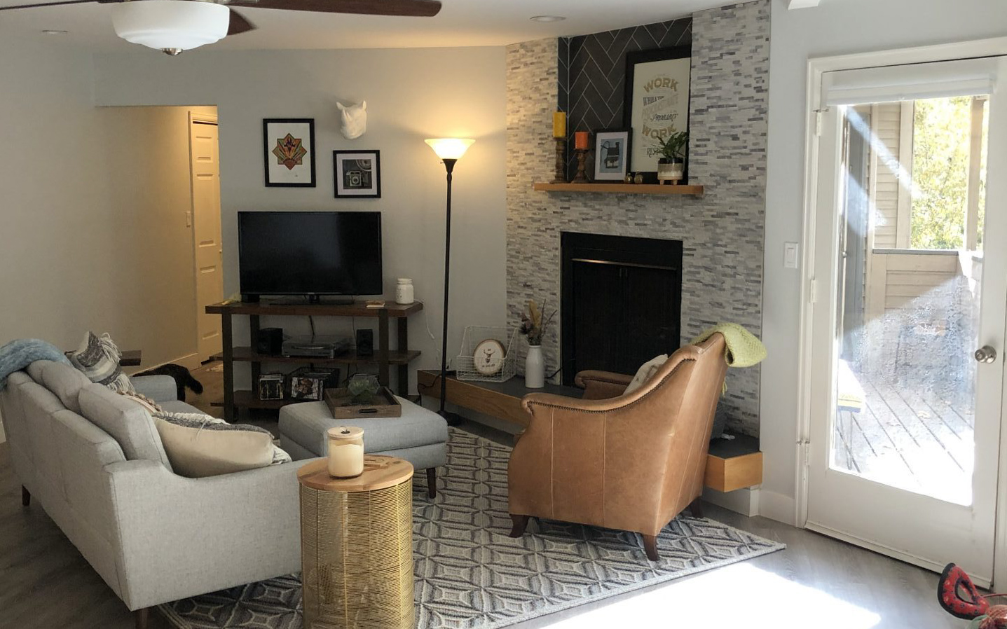 sustainable design build denver colorado west 11th lakewood remodel living room custom tile hardwood floor