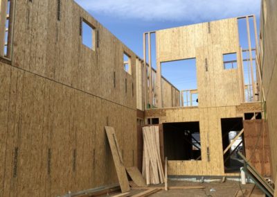 sustainable design build denver colorado west colfax during construction 1365 zenobia framing structural wall