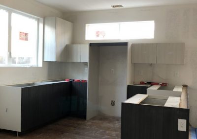 sustainable design build denver colorado west colfax 1365 zenobia during construction kitchen custom cabinet