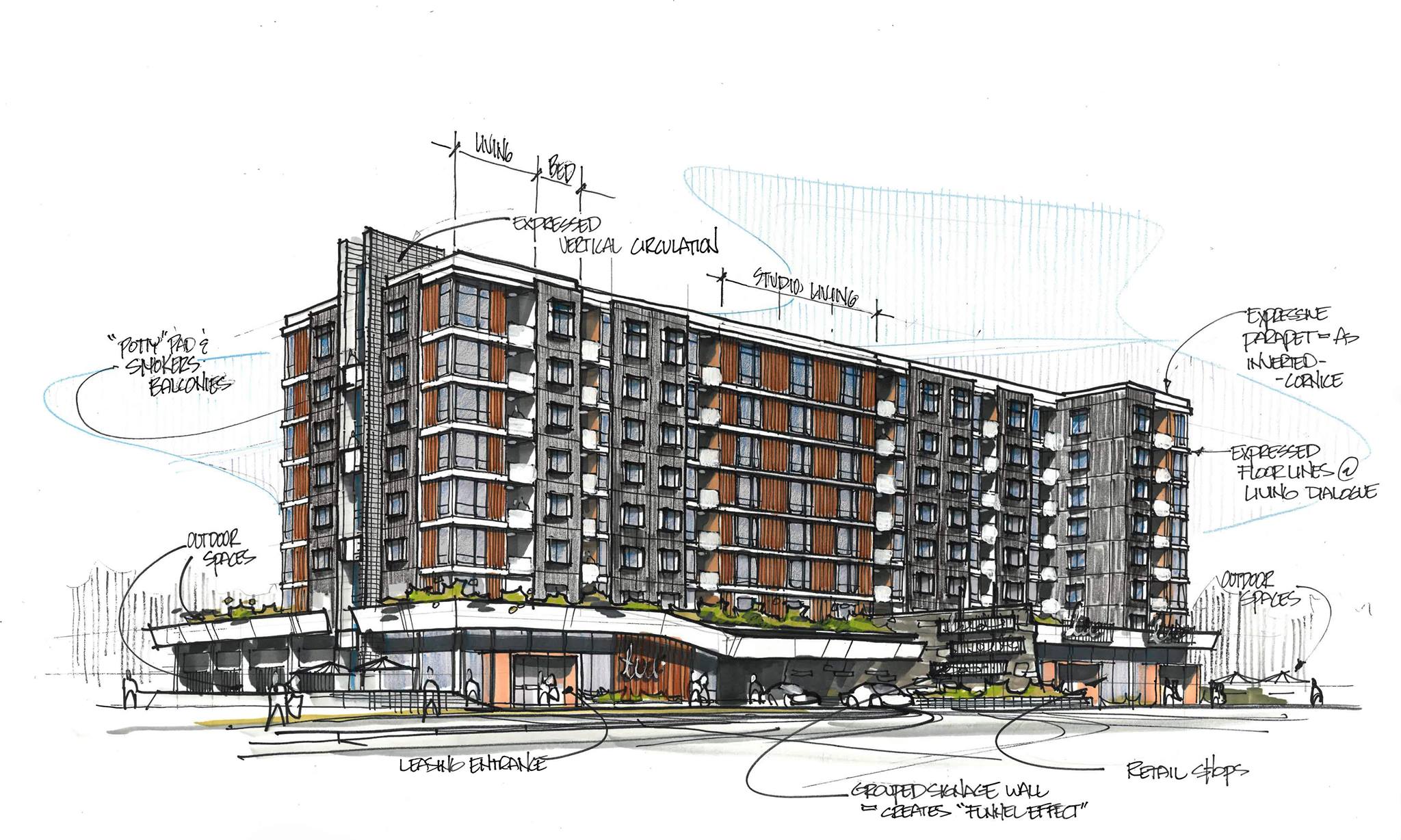 Design build project drawing draft mock up diagram