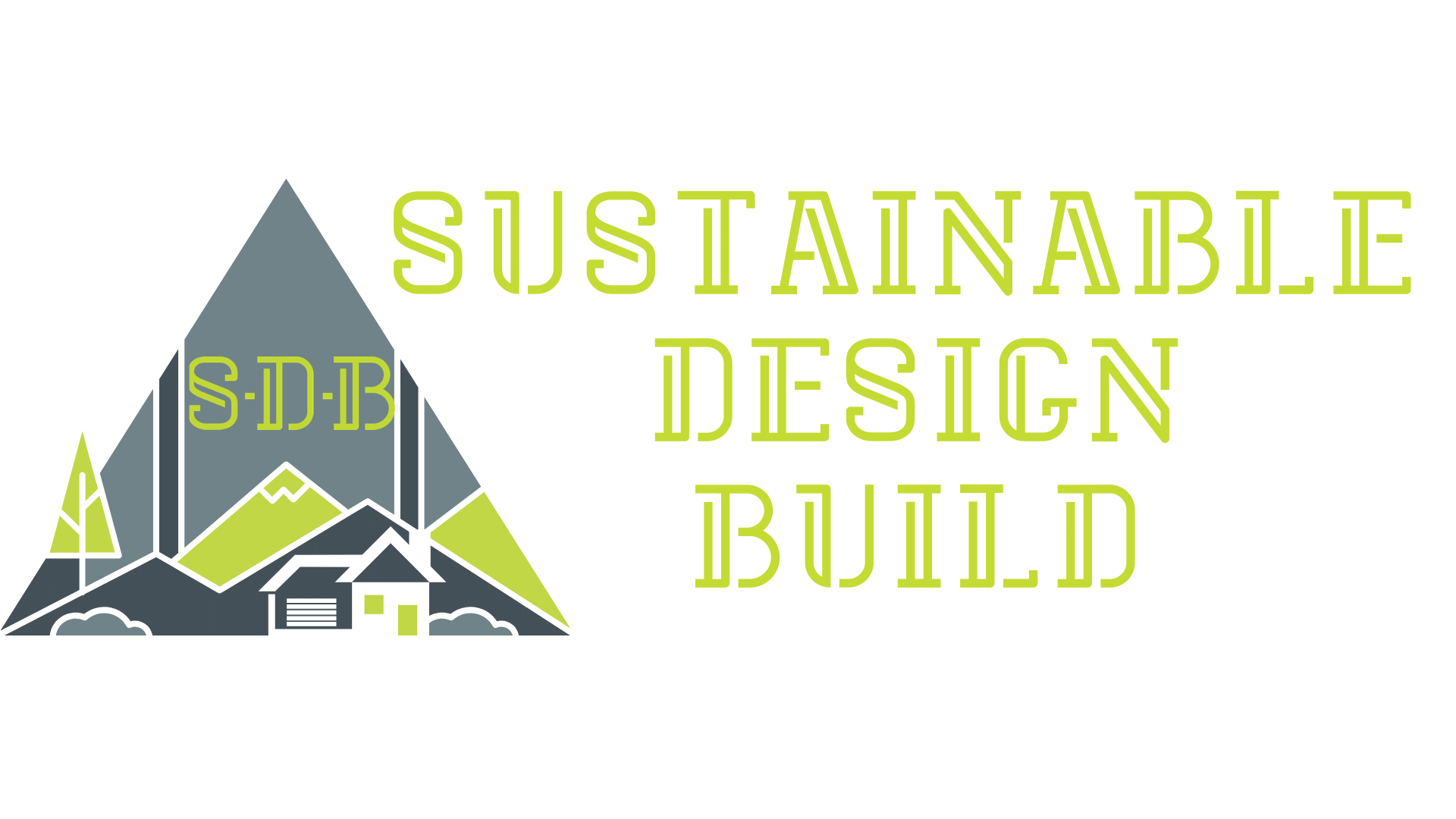 Logo Large Form Sustainable Design Build Logo trees mountain sustainable denver house home construction