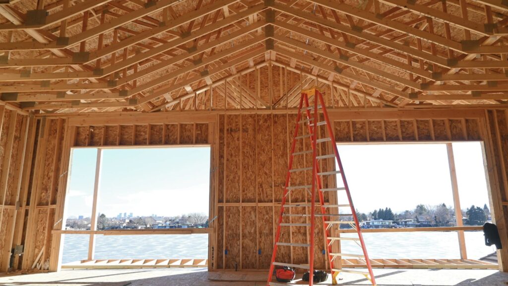 ADU construction in Denver wood framing of Sustainable Design Build Project
