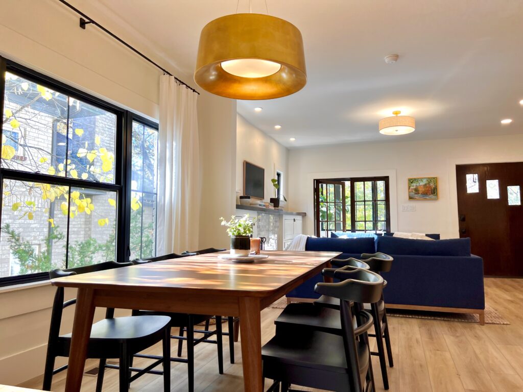 1258 S Race St Final Home Addition Kitchen Custom Home interior design table lamp couch window family home