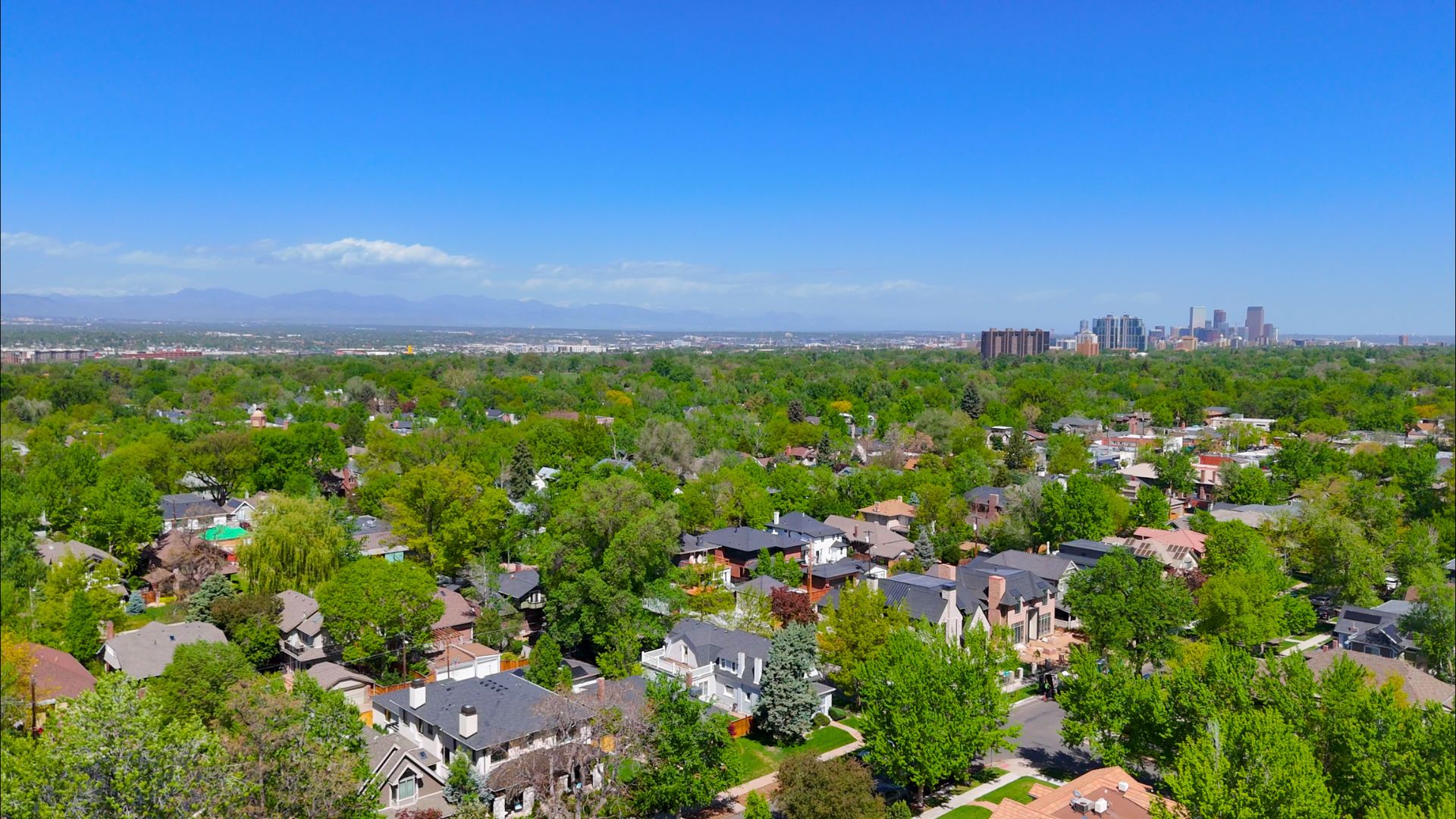 Sustainable Design Build - University Park Drone Capture Denver Skyline May 2025