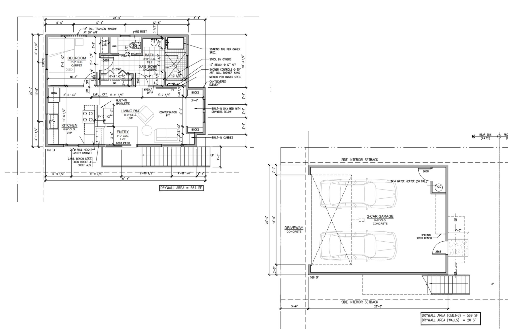 Sustainable Design Build - Denver ADU Builder - ADU Example Floor Plan Layout With Details