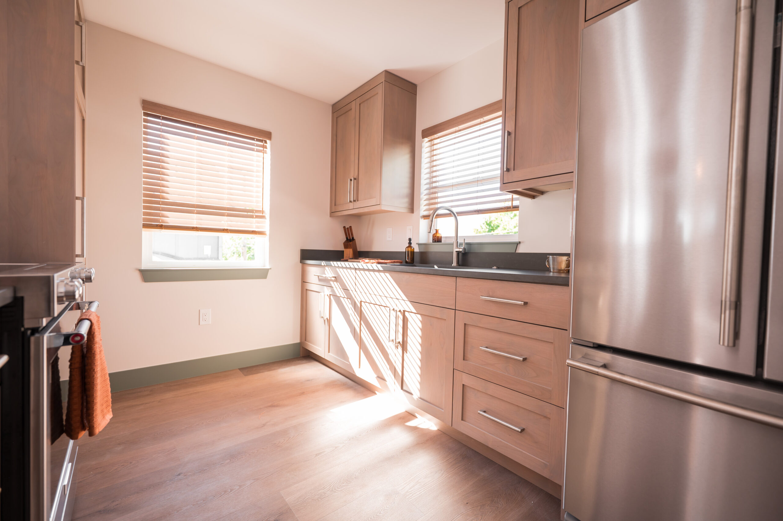 Warm Kitchen Custom home remodel with affordable luxury cabinets and countertops